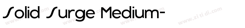 Solid Surge Medium字体转换